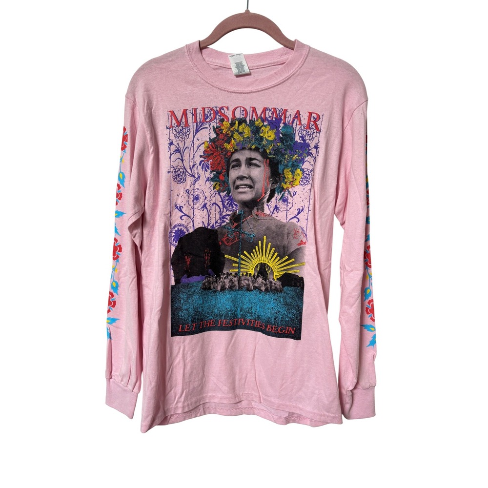Graveyard Goods Midsommar May Queen Pink Long Sleeve Graphic T-Shirt Small A24
